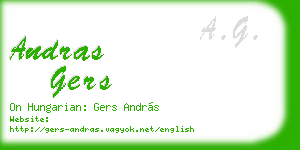 andras gers business card